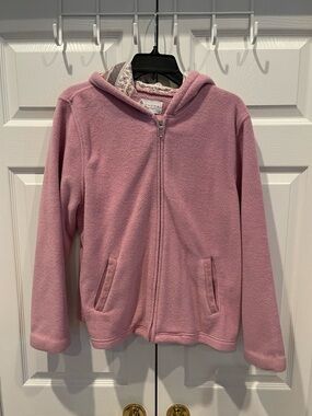 Sonoma Goods For Life Pink Fleece Zip-Up Hoodie - Women’s Size Large